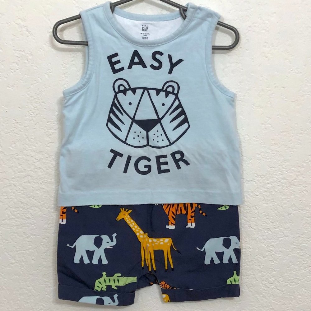 Baby Gap Tank with Shorts Unisex Romper
